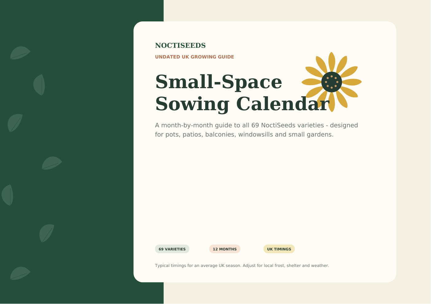 Cover - NoctiSeeds UK Small-Space Sowing Calendar